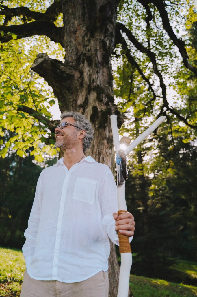 Michael Keller im Garten